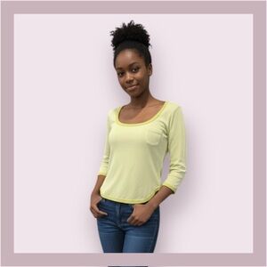 Clothes Brand Lime Green & White Fitted Knit Top